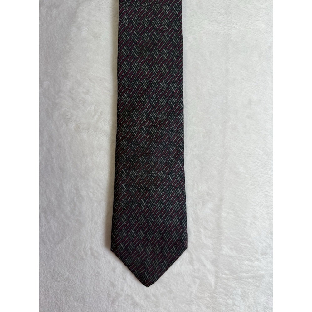 Lanvin Paris 100% Silk Micropattern Geometric Men's Tie